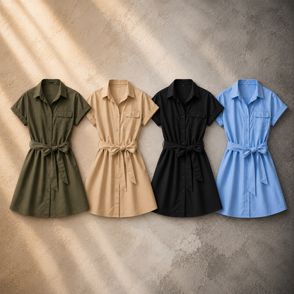 Eveline | Midi shirtdress