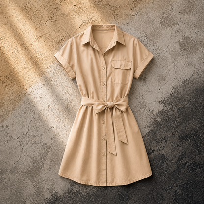 Eveline | Midi shirtdress
