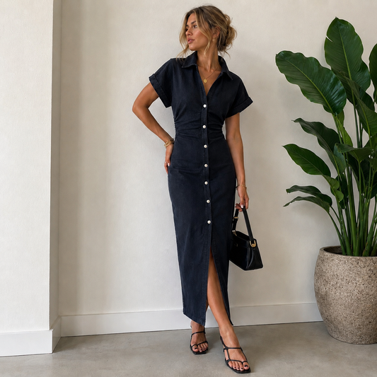 Miah | Denim-look dress