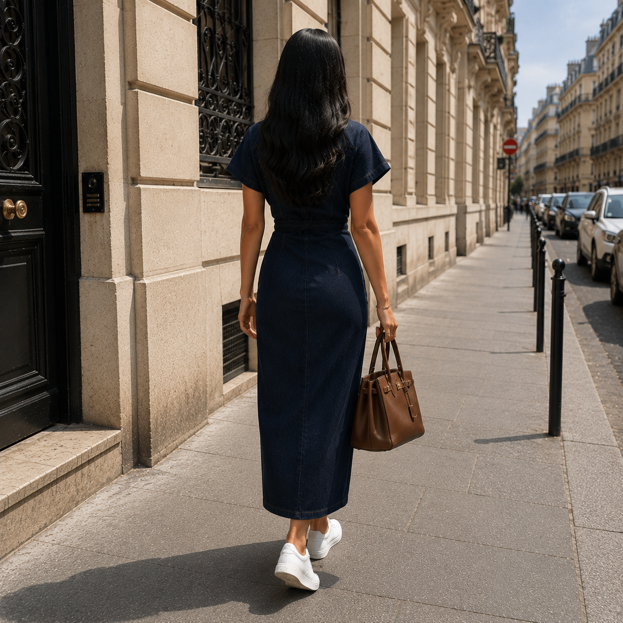 Miah | Denim-look dress